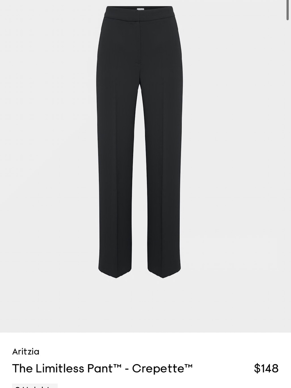 Aritzia Black Limitless Trousers